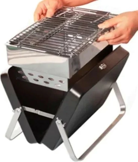 Grill BBQ portativ i palosshëm me qymyr Lydsto, inox, 30 x 22.5 x 22 cm, 1.2 kg
