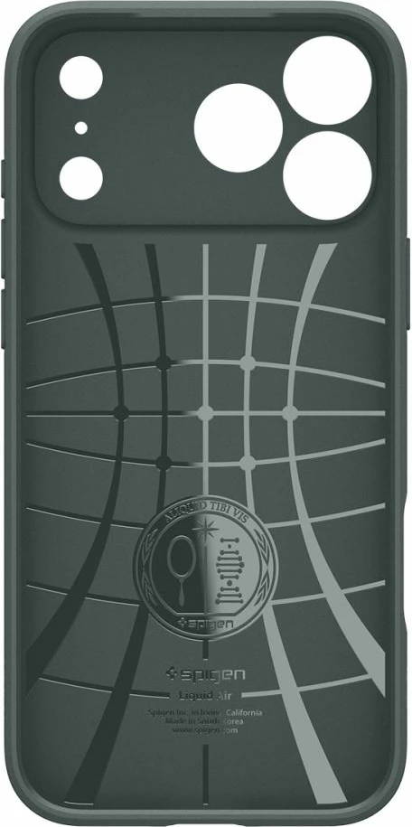 Mbështjellës Spigen Liquid Air për iPhone 17 Pro Max, TPU me teksturë antirrëshqitëse, Air Cushion, dizajn i hollë, jeshile