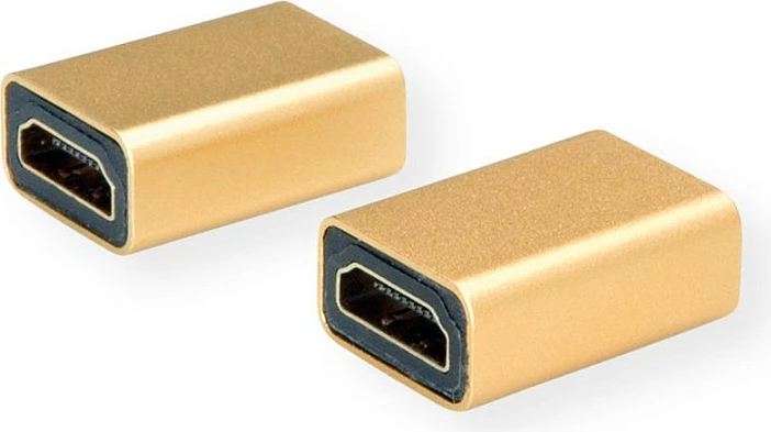Adapter lidhës HDMI ROLINE 4K 60Hz, Femër-Femër, Gold