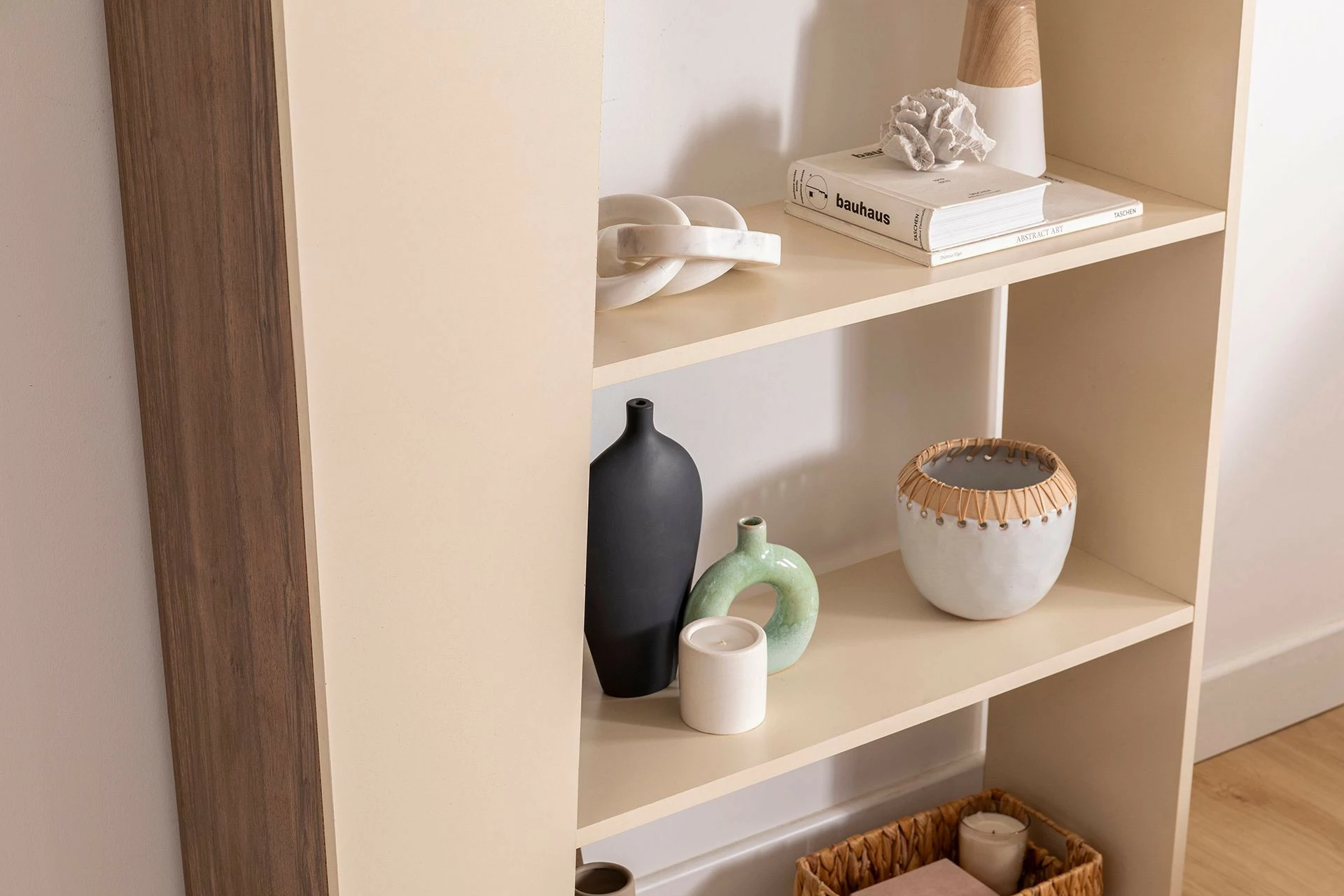 Raft librash Hanah Home, Clark, ngjyrë arrë dhe bezhë