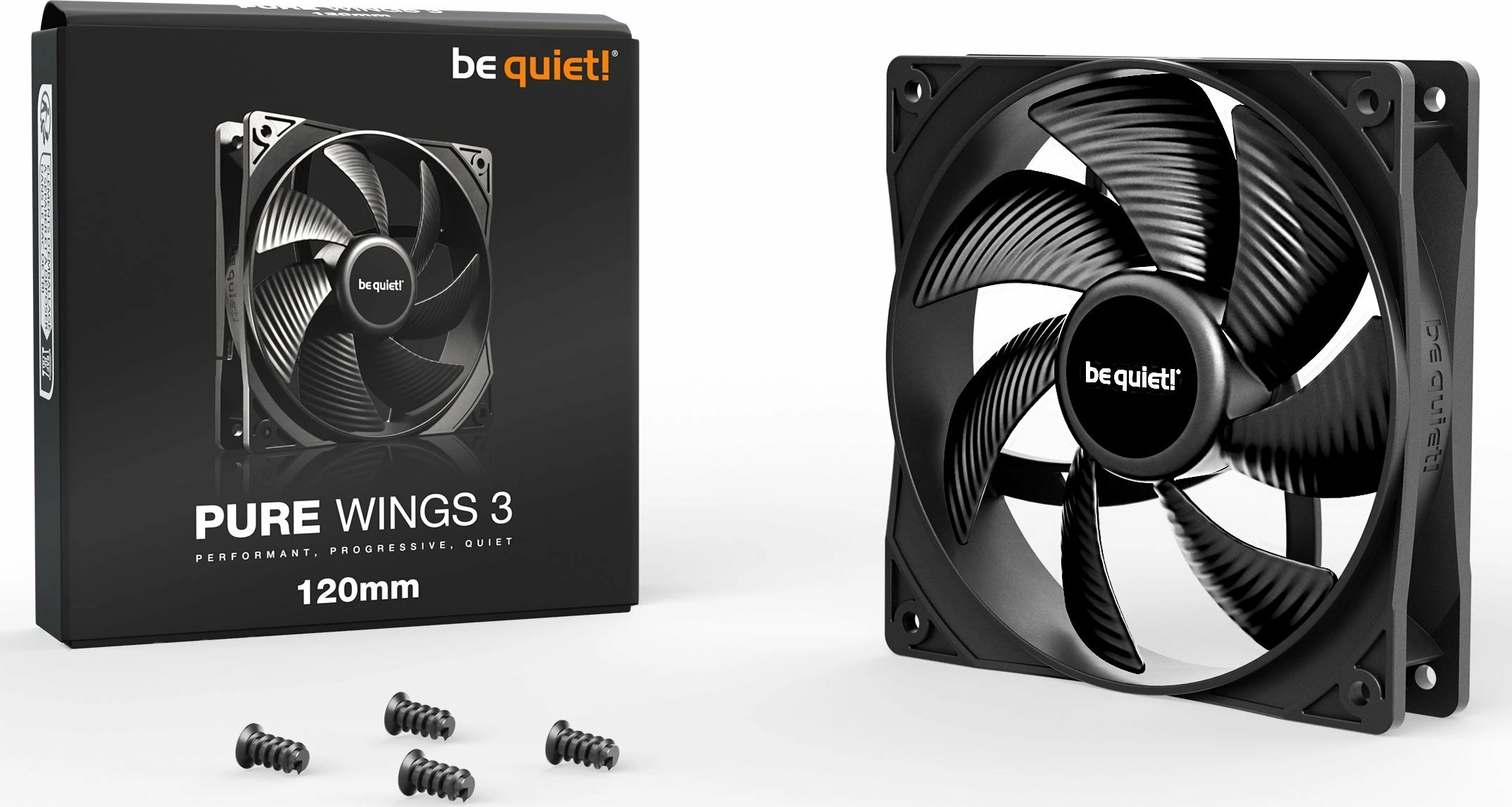 Ventilator PC be quiet! Pure Wings 3 BL104 120mm 3-pin 1600rpm, zi