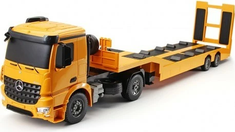 Kamion lodër RC ATA Double Eagle Mercedes Arocs DO-E562, 1:20, Verdhe/zi, me rimorkio
