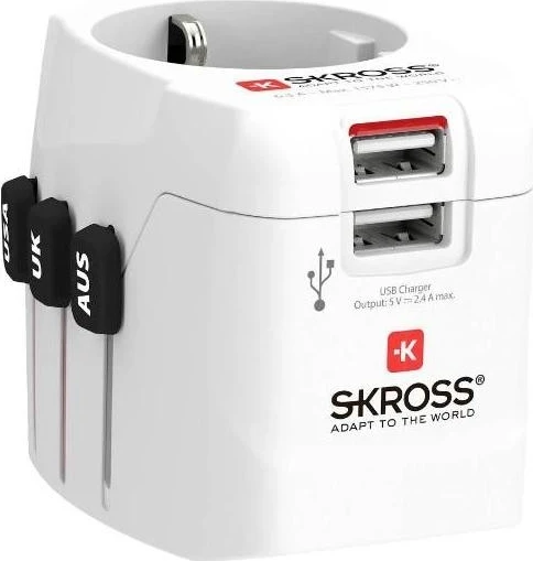 Adapter Skross Pro Light USB World (2xA)