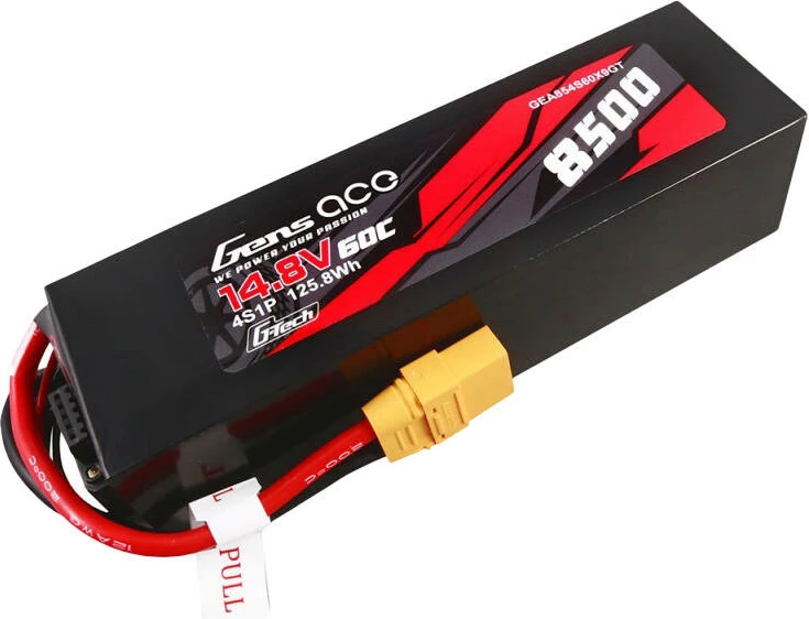 Bateri LiPo, Gens ace, GEA854S60X9GT, 8500mAh 14.8V 60C 4S1P, prizë XT90, mbështjellës PC