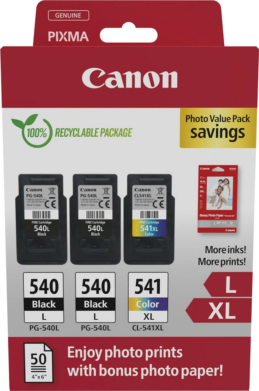 Toner Canon 5224B015, 3 copë, Foto pako vlerë, E zezë, Cyan, Magenta, E verdhë