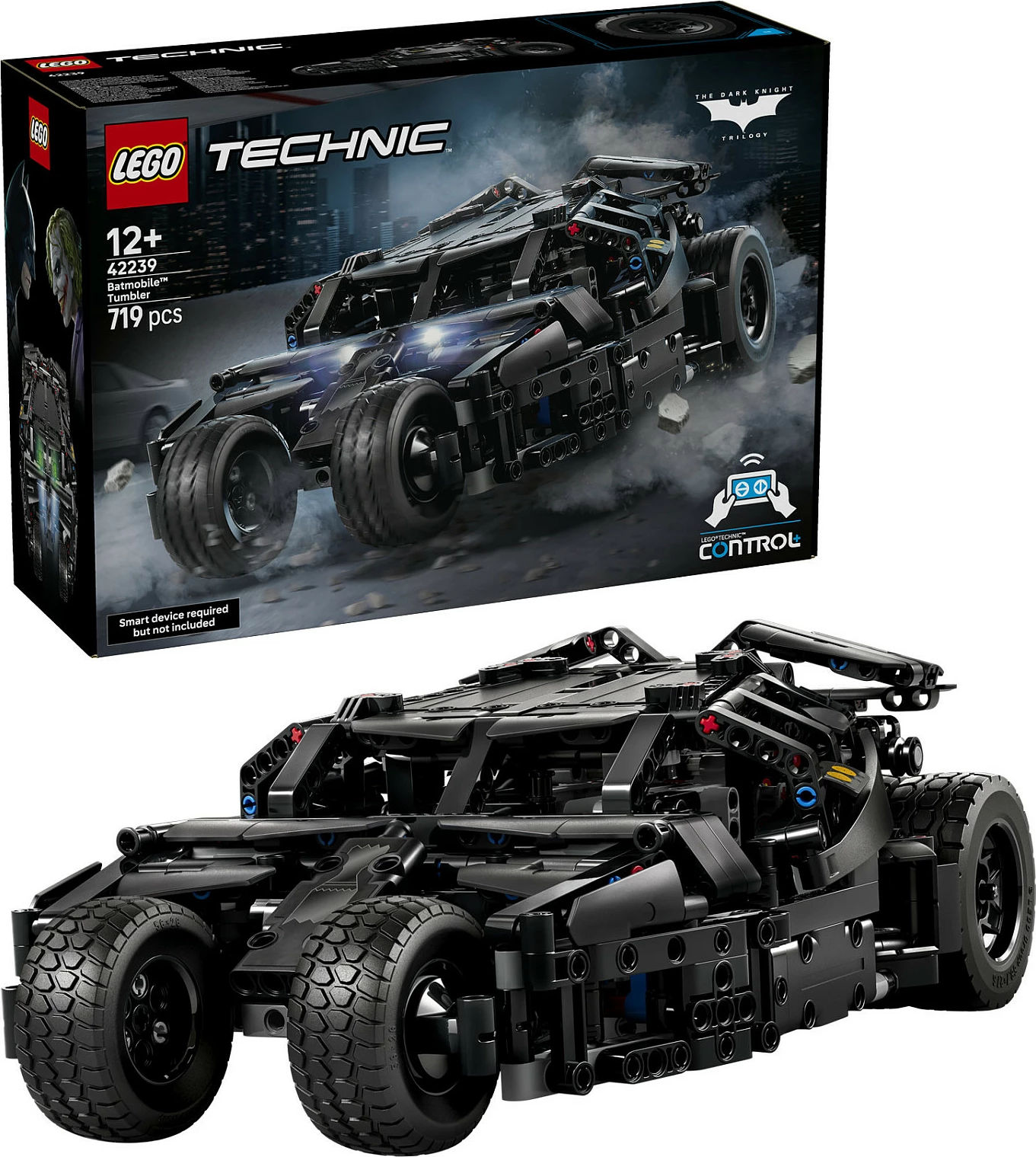 Set ndërtimi LEGO Technic 42239 Batmobile Tumbler, 719 pjesë, Control+, multicolor