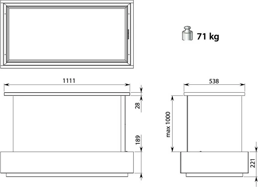 Aspirator FALMEC Levante, 120 cm, hiri/inox