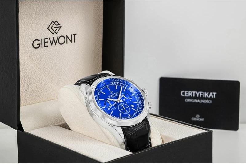 Orë dore meshkuj Giewont GW7650-A3, silver blue, set