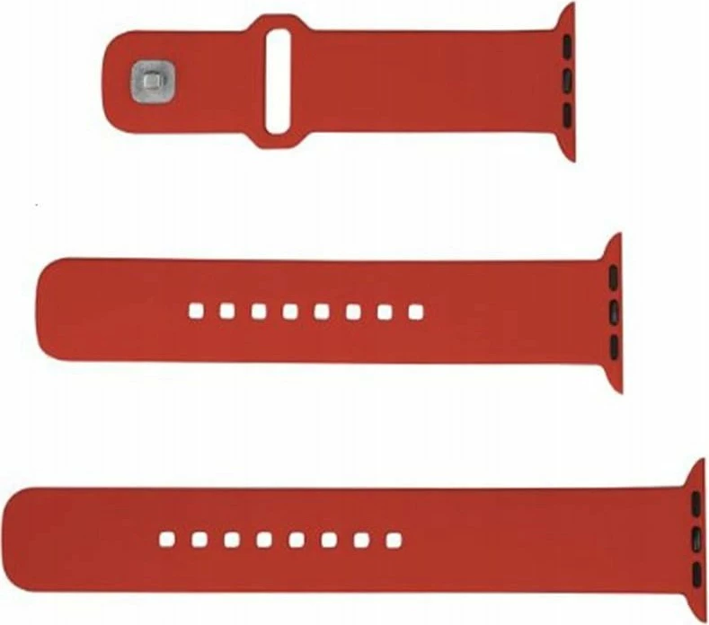 Rrip silikoni Smartwatch Fixed FIXSST2-434-RD për Apple Watch 42/44/45 mm, 2 gjatësi (22/24 cm), kuqe