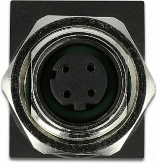 Adapter Ethernet industrial DeLOCK 66312, M12 femër në RJ45 femër, Cat5e, i zi