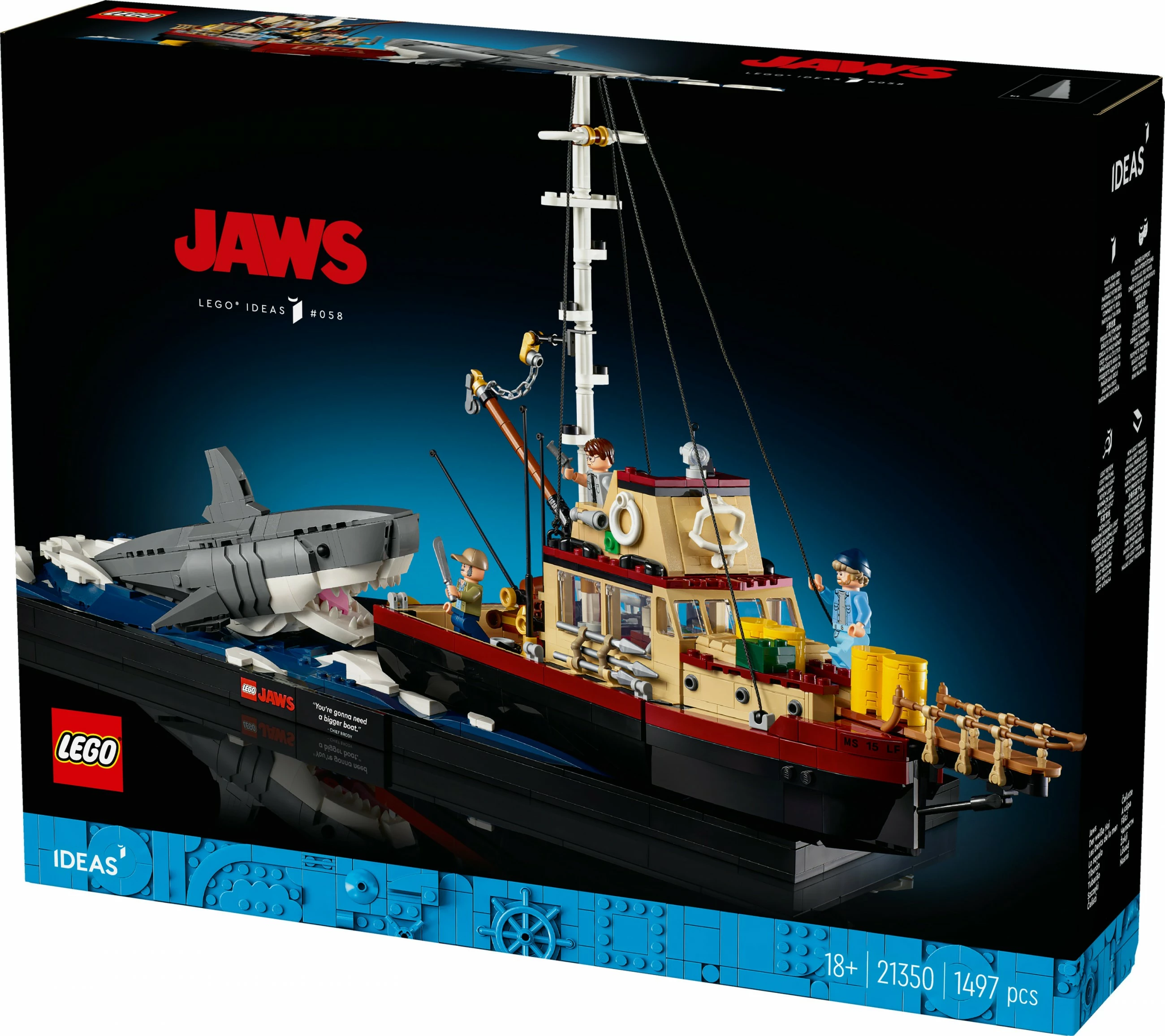 Set LEGO Ideas 21350 Jaws, 1497 copa