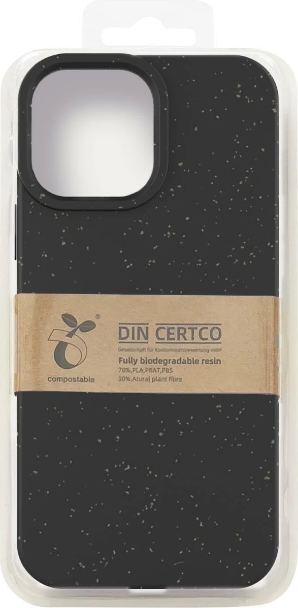 Mbështjellës Hurtel Eco Case për iPhone 14 Plus, silikon i biodegradueshëm, zi