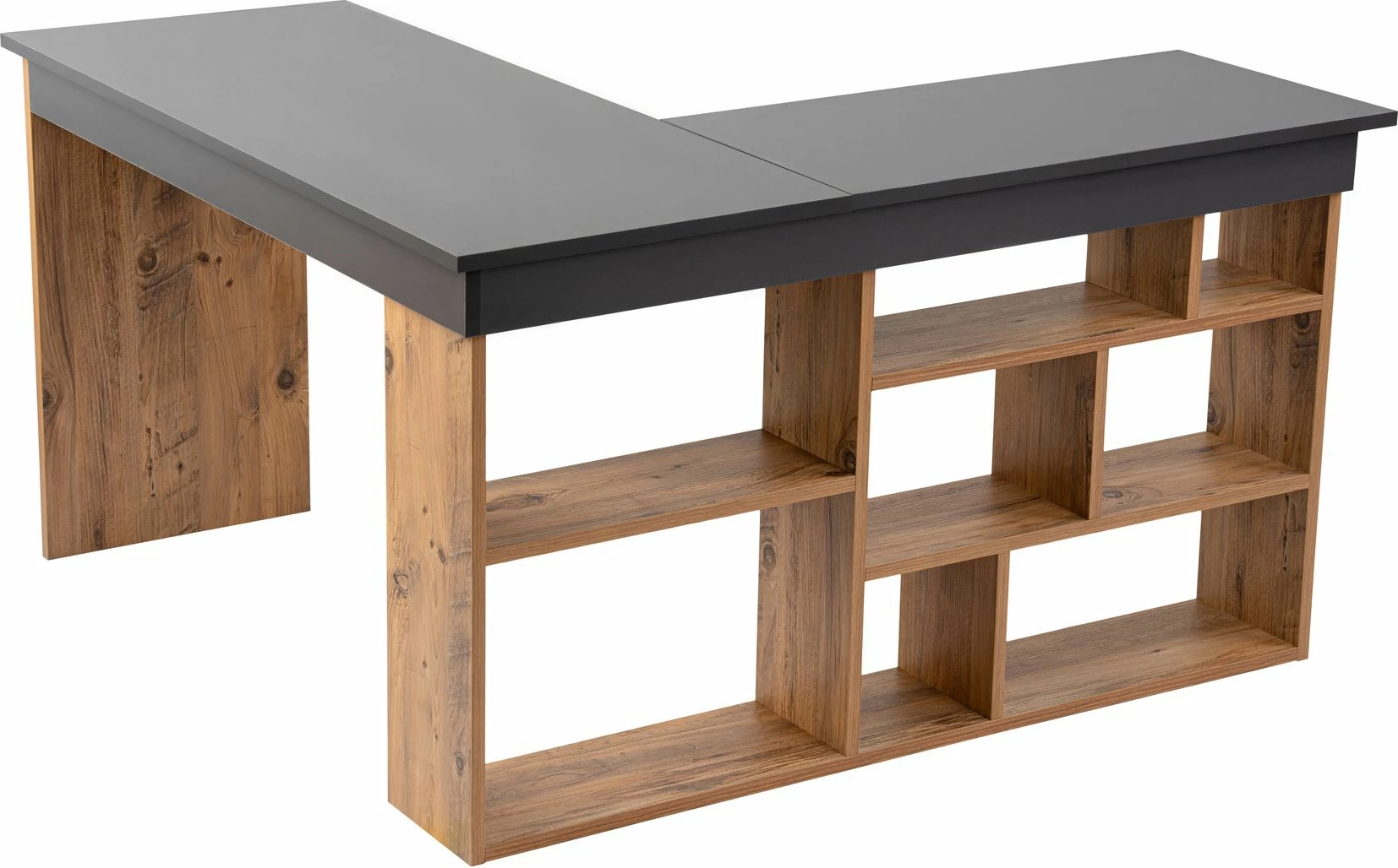Tavolinë pune Nordure, Vesper, anthracite dhe Atlantic Pine