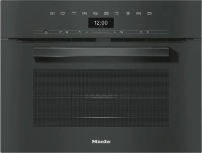 Furrë inkaso me mikrovalë Miele H 7440 BM 43 L, Wi‑Fi, grill, e zezë obsidian