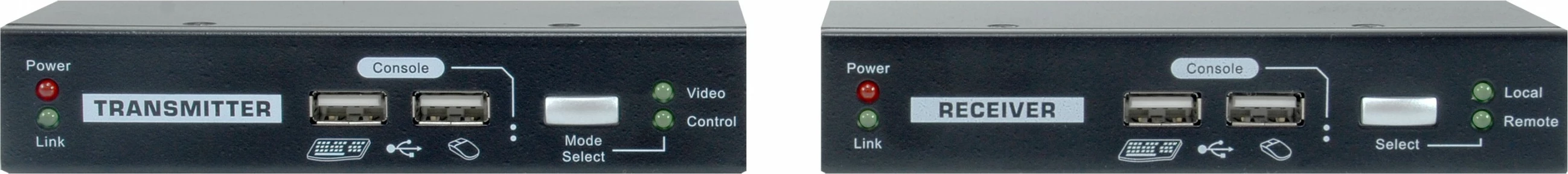 KVM Extender LevelOne KVM-9036, Transmetues dhe pranues, i lidhur me kabllo, 100 m, i zi