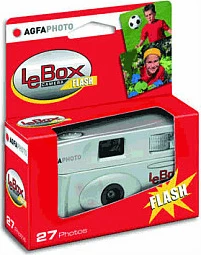 Aparat fotografik njëpërdorimësh AgfaPhoto LeBox Flash, 27 foto, me blic