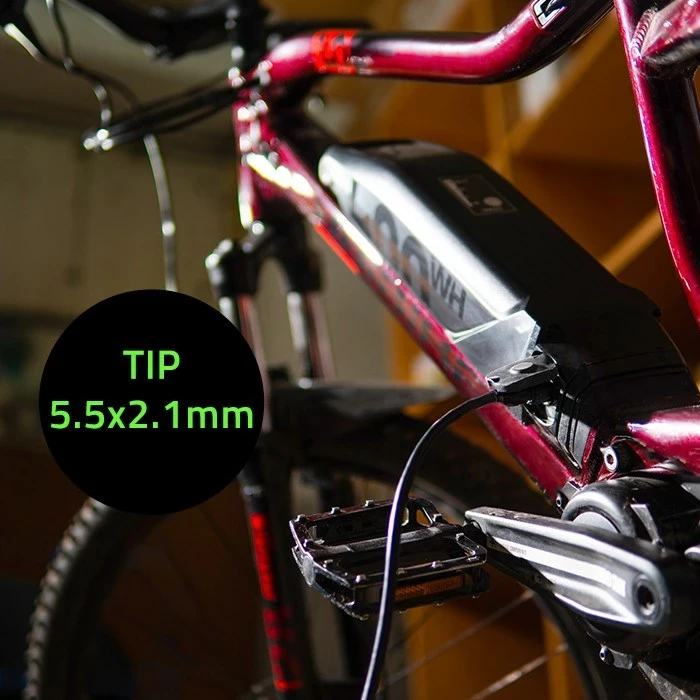 Karikues Qoltec 50760 për bateri e-bike, i zi