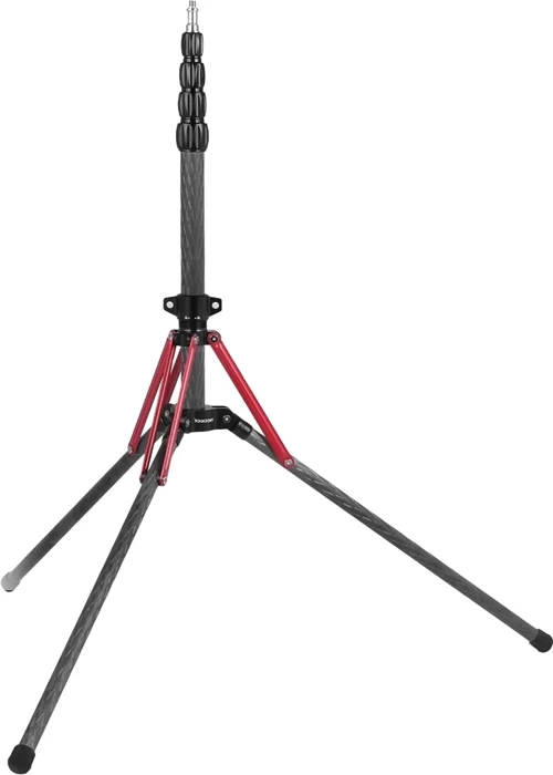 Tripod ndriçimi Neewer ST210R 51-220 cm, karbon fiber, i zi/kuq, me çantë