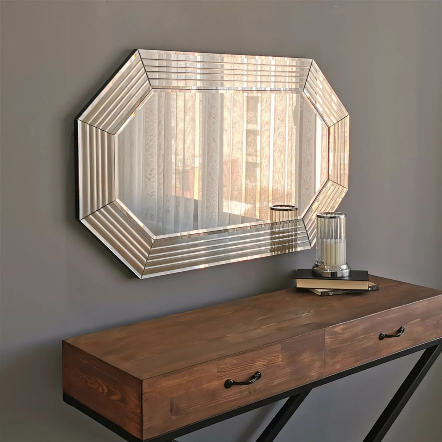 Pasqyrë bronzi Hanah Home, A313Y, 100x60cm