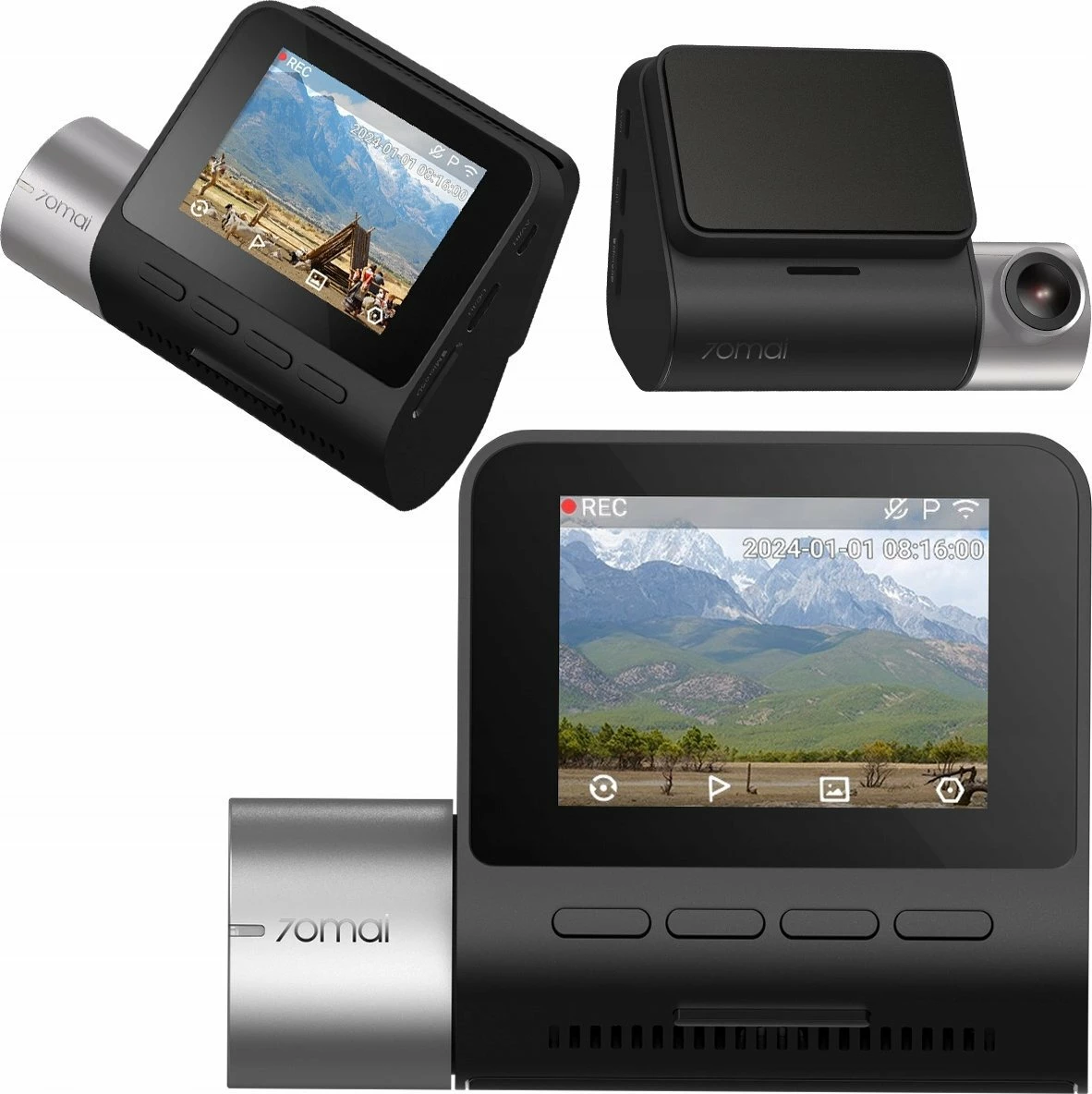 Kamerë regjistruese për veturë 70mai A510 1944p 60fps GPS 140° ekran 2" microSD deri 256GB, e zezë