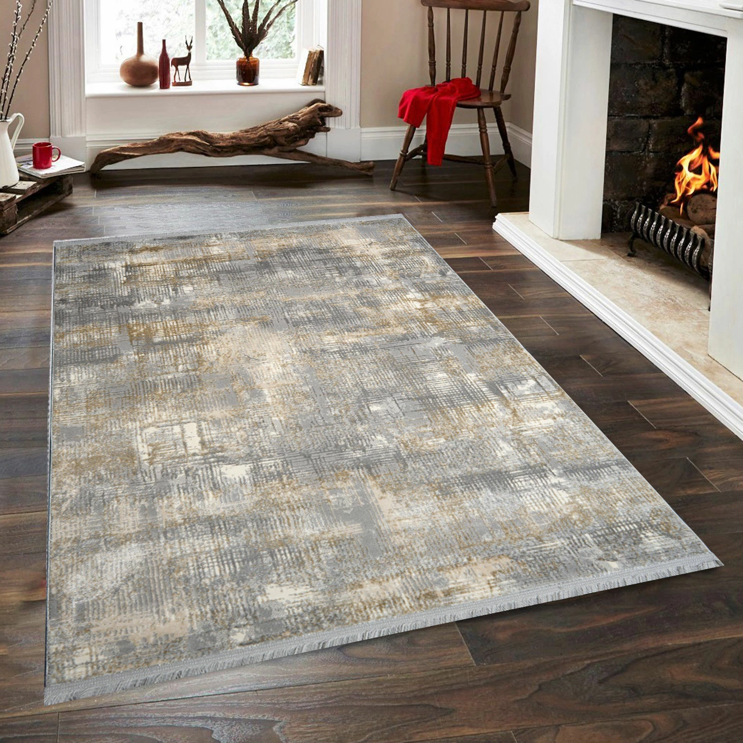 Qilim për korridor, 100x150cm, Conceptum Hypnose, Notta 1107, ngjyrë gri/bezh/krem