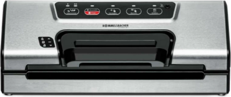 Makinë vakumimi, Rommelsbacher VAC 385, deri -0.8 bar, ndarje rroli me prerëse, modalitet për ushqime delikate dhe të lagështa, argjend