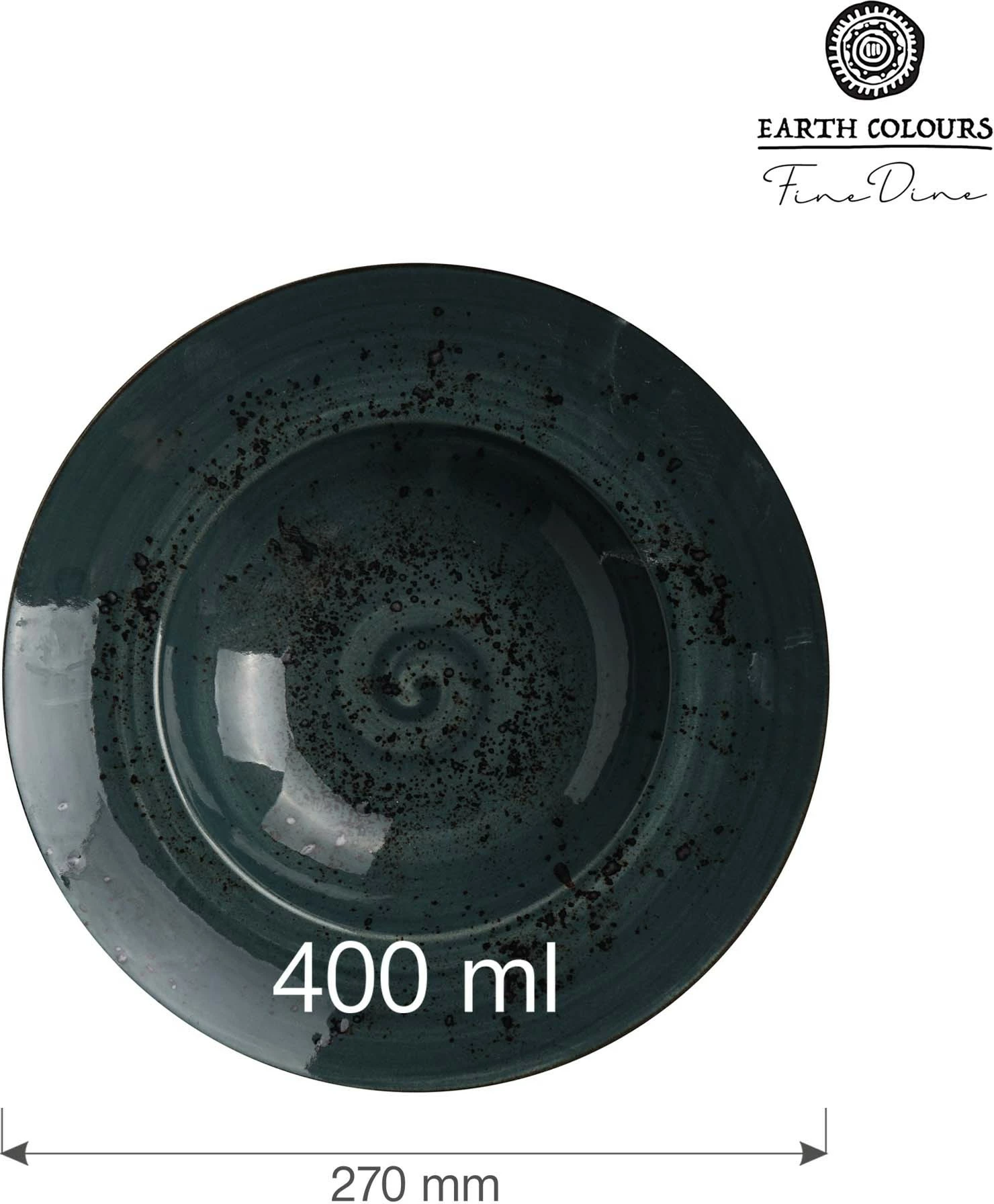 Pjatë paste Fine Dine Arando 270 mm 400 ml, gri, set 6 copë