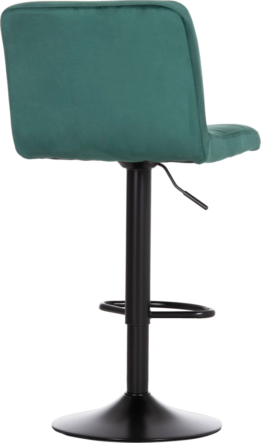Karrige për bar rrotulluese DIANA, kadife jeshile cypress, metal i zi mat, 44x52x109cm, set prej 2 copë