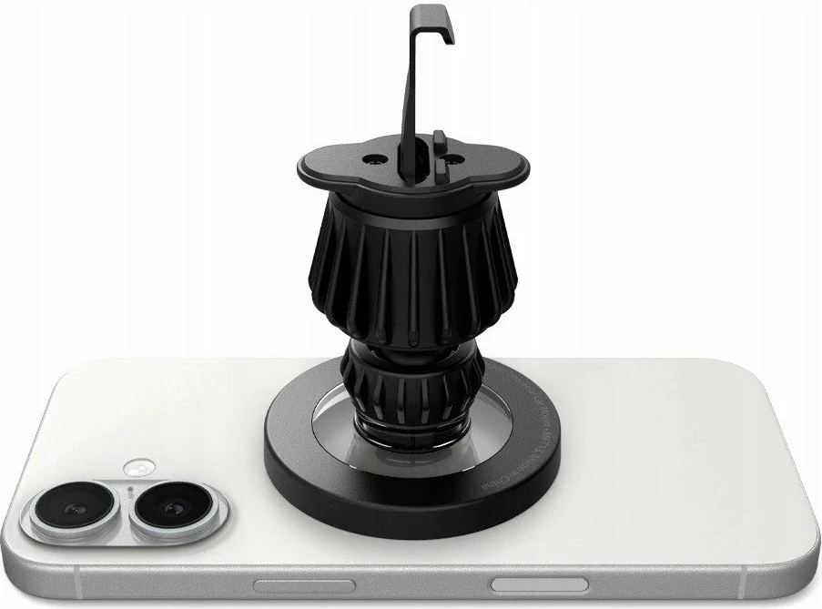 Mbajtës telefoni për veturë Spigen MFT13 MagSafe magnetik 360° montim në ventilim & dashboard, i zi, set me pllakë MagSafe