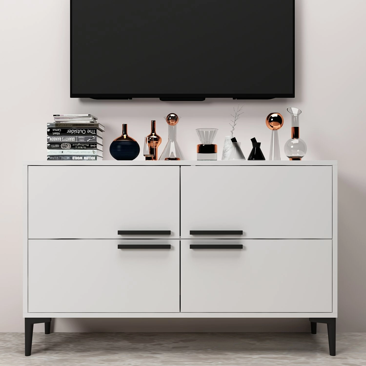 Komodë për TV Hanah Home, e bardhë