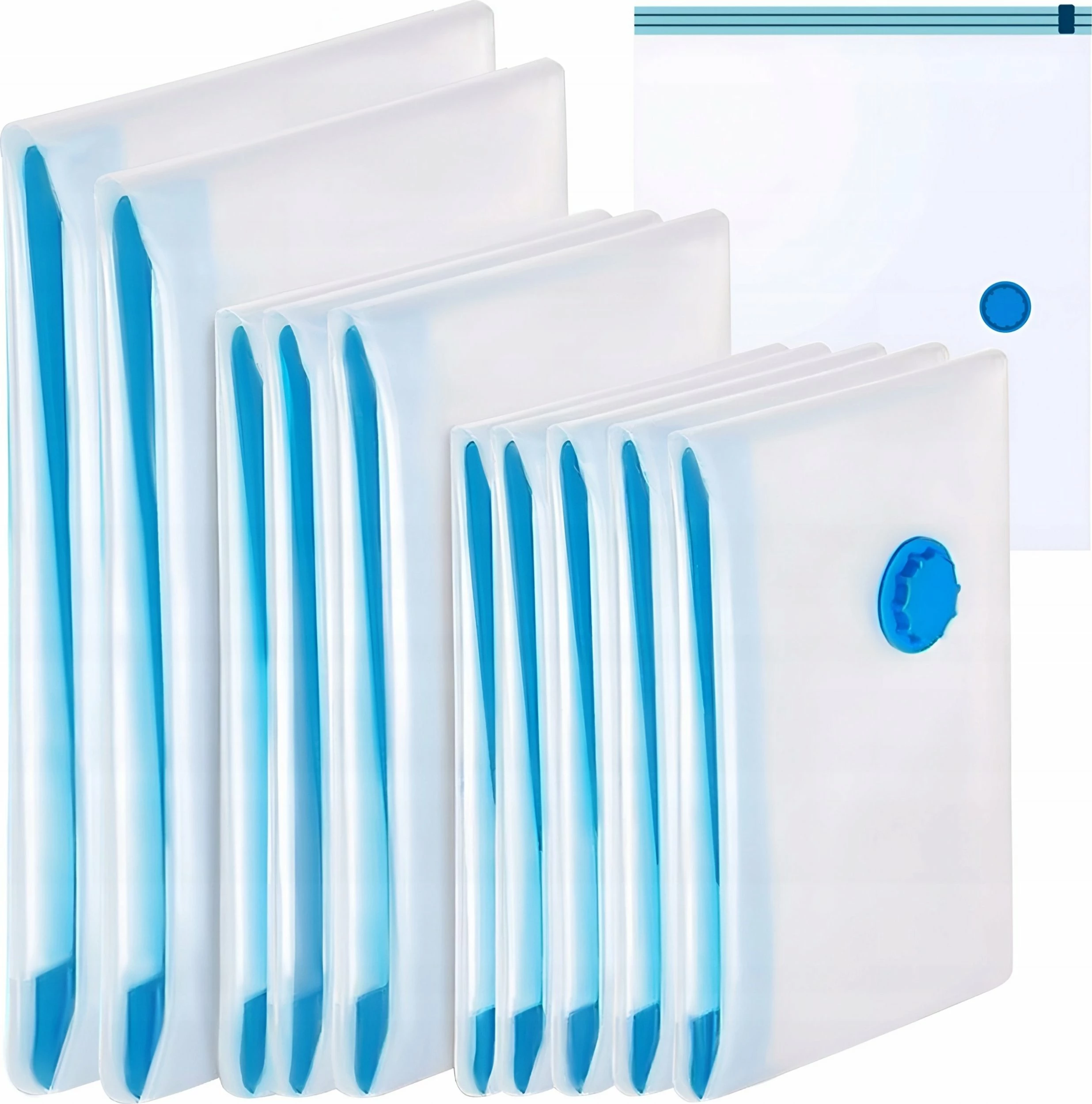 Qese vakumi Ruhhy 23538, set 10 copë madhësi të ndryshme, transparente/kalter