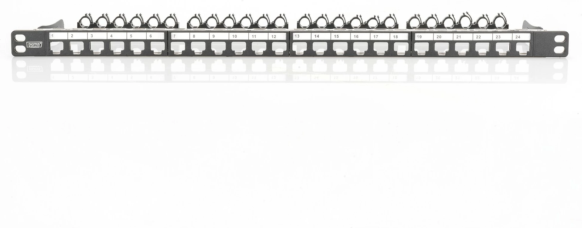 Patch panel Digitus modular Cat6a 24 porta, 0.5U, i zi
