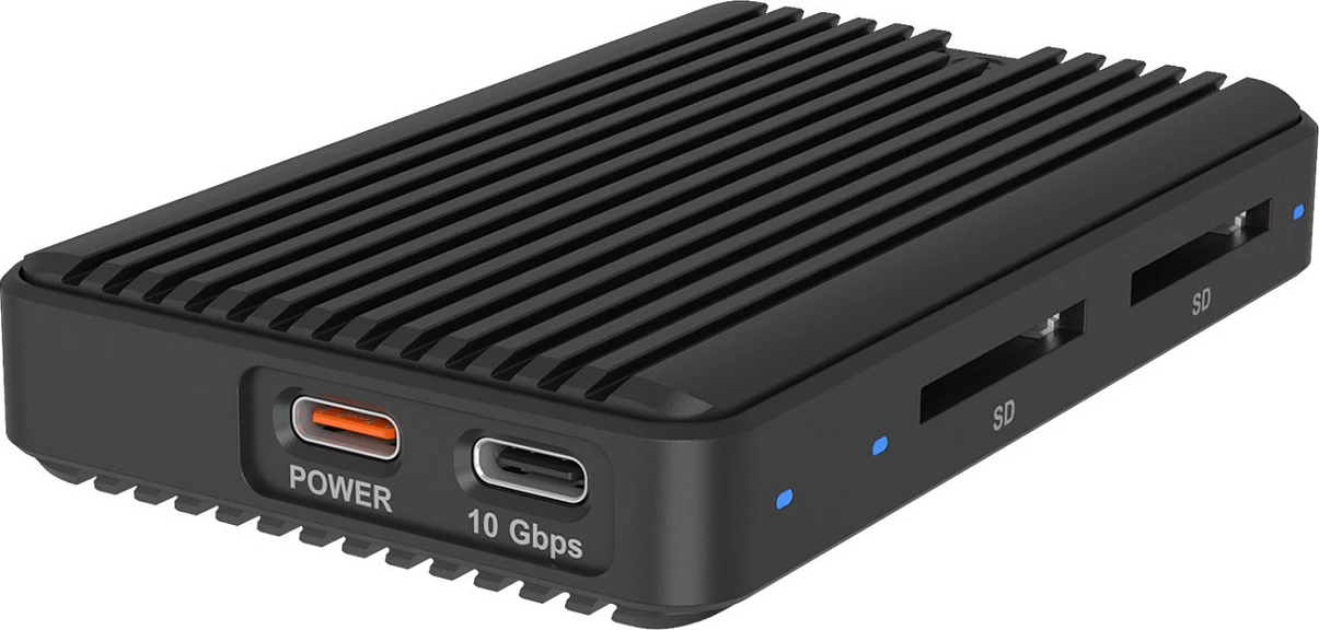 Kasë ekstern për SSD ICY BOX IB-CR602M-C31, M.2 NVMe/SATA, USB-C 10Gbps, me lexues SD, e zezë