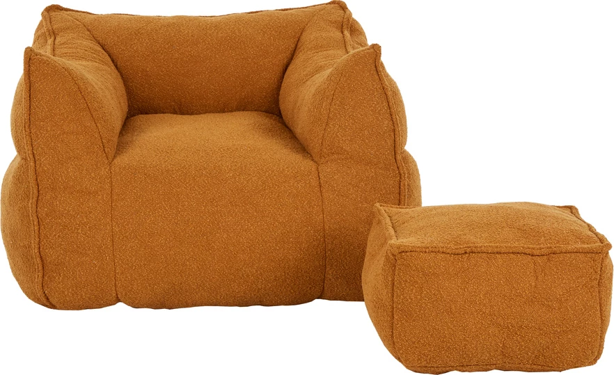 Set ulëse Sponge me këmbështetëse, ngjyrë terrakote, 95x102x73cm