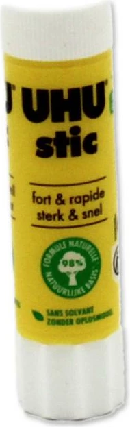 Ngjitës stic, UHU, Stic, 8.2 g, e verdhë, set 60 copë