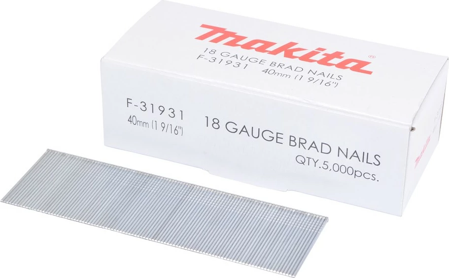 Gozhda Makita F-31931, 40mm, 18 gauge, për dru