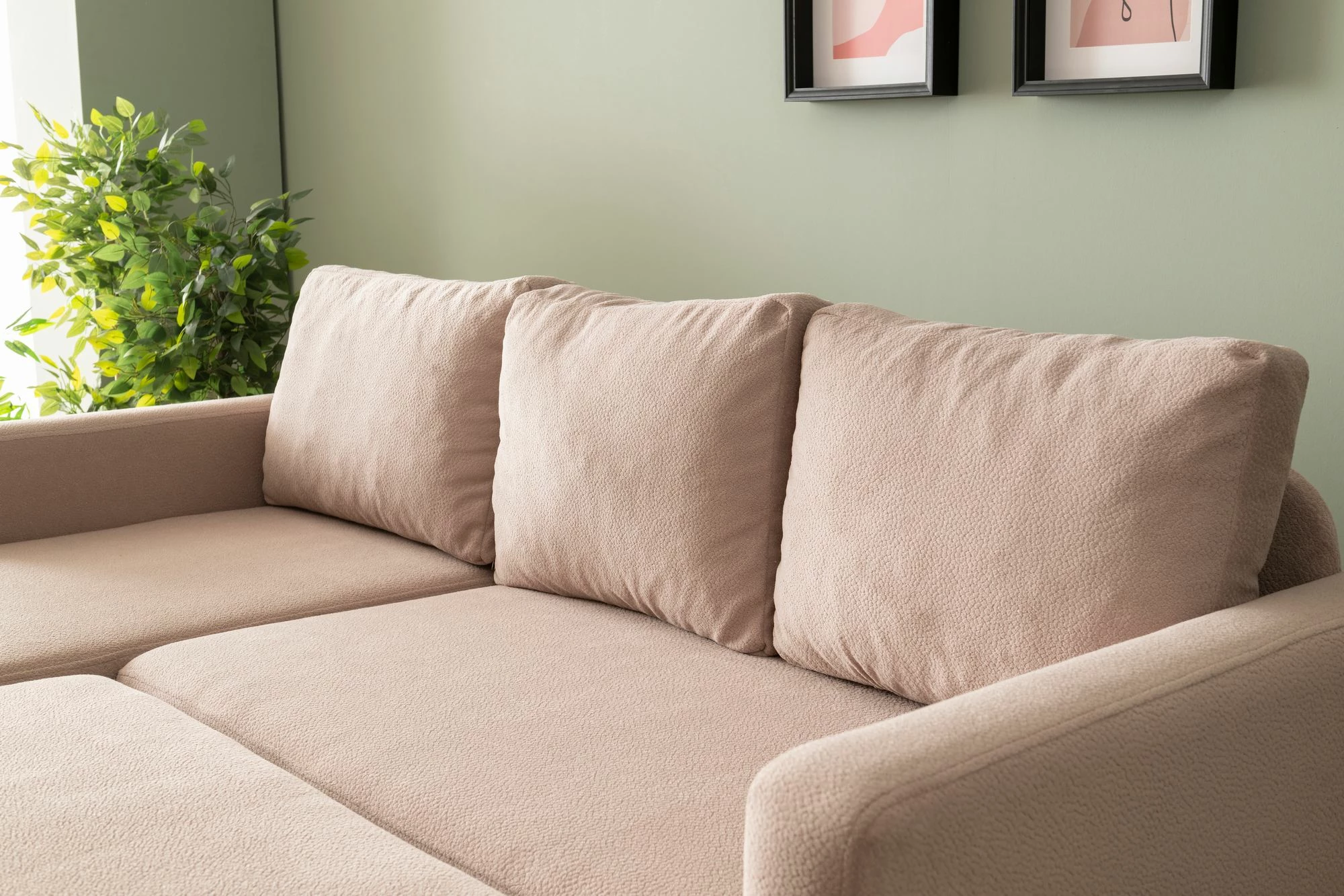Kënd-sofë krevati Atelier del Sofa, ngjyrë mink