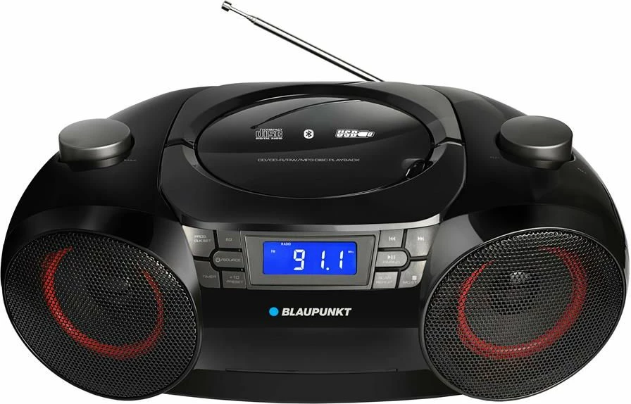 Radio boombox Blaupunkt BB30BT 12 W Bluetooth CD USB/SD FM, e zezë