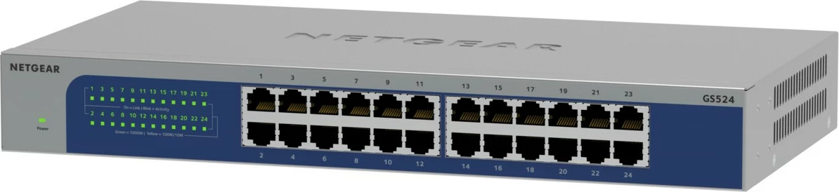 Switch NETGEAR GS524-300EUS, 24 porta, Gigabit Ethernet, gri