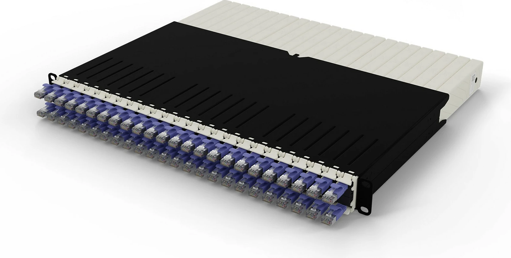 Set menaxhimi kabllosh rrjeti PATCHBOX patchbox.one 8RU, Cat6a STP, 24 kaseta, 0.8 m, vjollcë