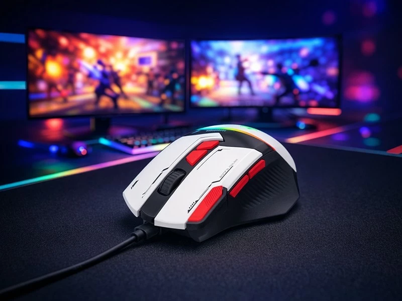 Maus gaming Tracer GameZone Spectra, USB e lidhur, 7200 DPI, RGB, e bardhë