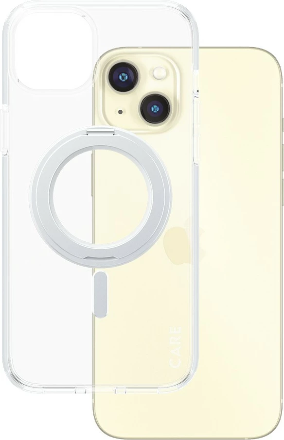 Mbështjellës PanzerGlass CARE Case me Kickstand & MagSafe për iPhone 15 Plus, transparent