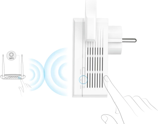 Zgjerues WiFi TP-LINK TL-WA860RE 300Mbps, prizë e integrume, 1x Ethernet, i bardhë