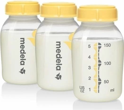 Shishe qumështi Medela Colorful ME0153 150 ml, e verdhë, set 3 copë