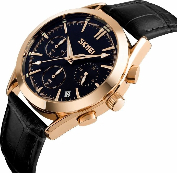 Orë dore për meshkuj Skmei, e zezë