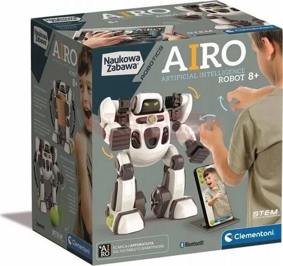 Robot interaktiv Clementoni AIRO 50819, AI, kontroll me aplikacion, komandim me zë dhe gjeste, 8+, shumëngjyrësh