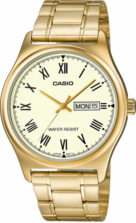 Orë dore për meshkuj CASIO, të arta