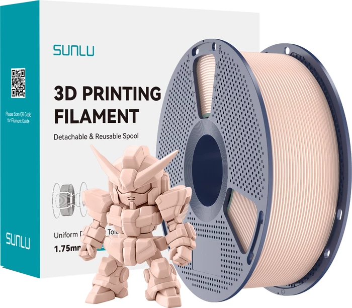 Filament për printer 3D Sunlu PLA+ 2.0 1.75 mm ±0.02 mm, Beige