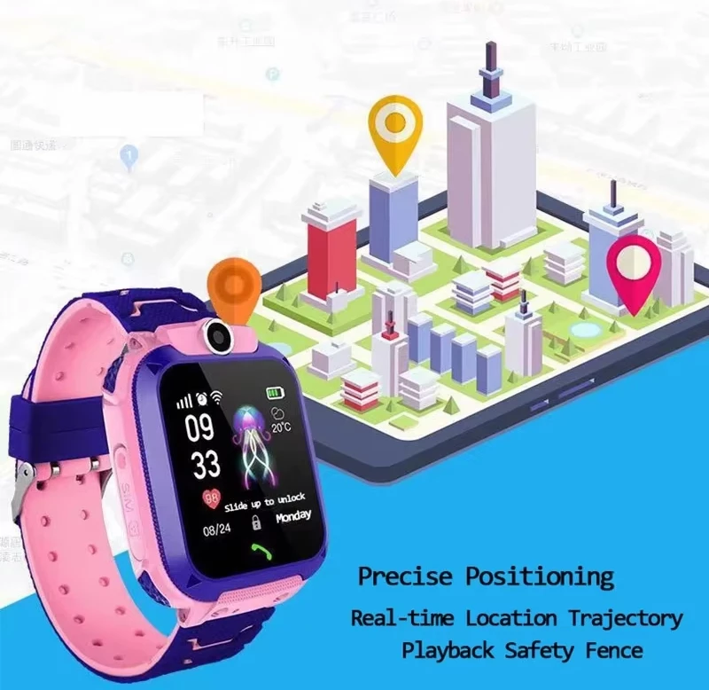 Orë Inteligjente për Fëmijë me GPS dhe Siguri – Smart 2030 C003, e pembe