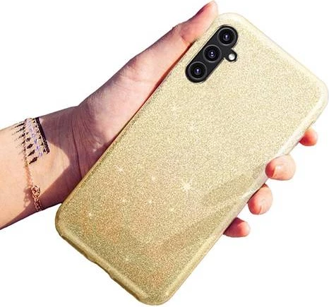 Mbështjellës ONASI Bling për Samsung Galaxy A35, silikoni me glitter të heqshëm, MPN 19154, ari